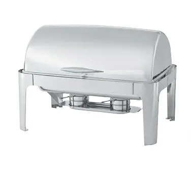 Vollrath T3500 Chafer, 8-Qt, 26" x 20" x 17", Mirrored, 90°/180° Roll Top, Lid, Pans, Fuel Holders