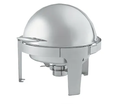 Vollrath T3505 Chafer – 7‑Qt, 19" W x 22" D x 19" H, Roll Top, Water & Food Pans, 2 Fuel Holders