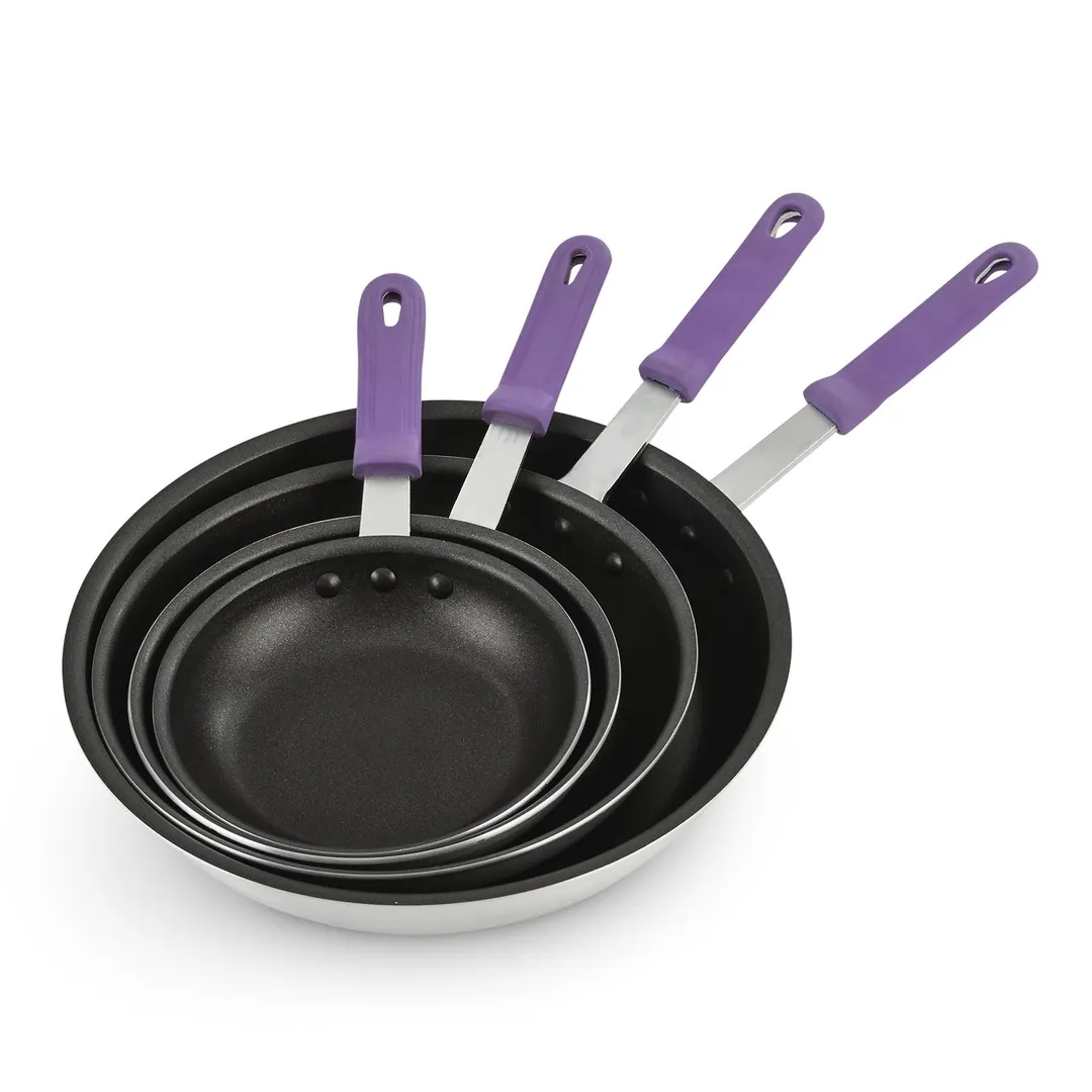 Vollrath T400880 Wear-Ever Aluminum Fry Pan, 8" (20 cm), SteelCoat X3, Removable Handle