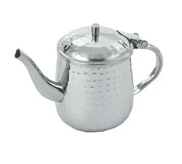 Vollrath T4710HH Server, 10 Oz., Gooseneck Type, Stainless Steel, Hollow Handle, Hand-Hammered Cover