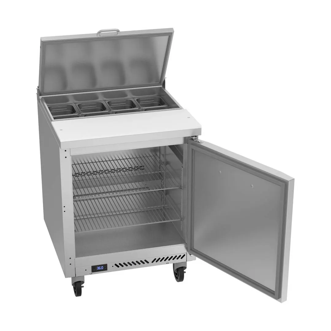 Victory VSP27HC-08 27" One Section Sandwich / Salad Prep Table w/ 1 Door, 8 Pans