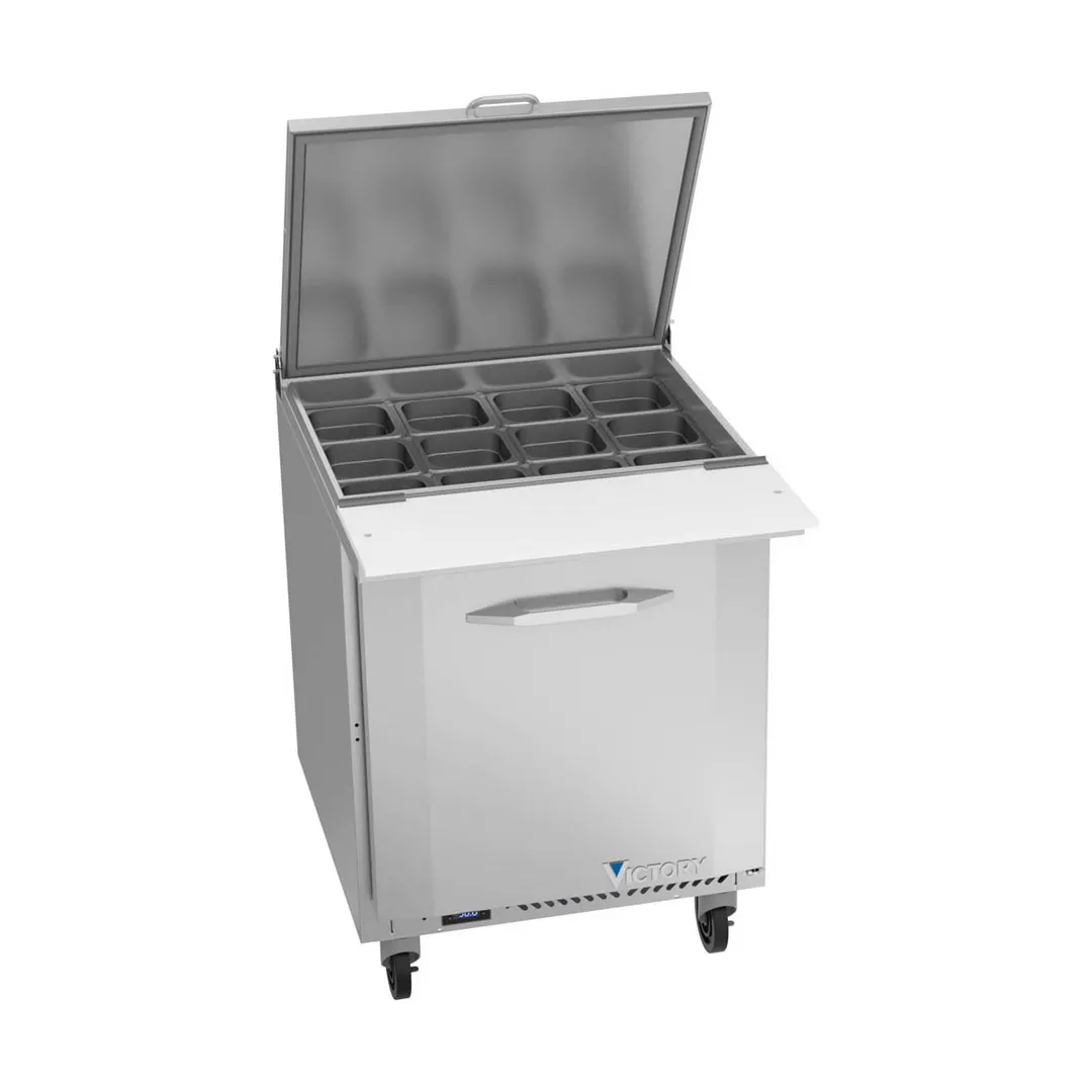 Victory VSP27HC-12B 27" Mega Top Sandwich/Salad Prep Table w/ 1 Door, 12 Pans