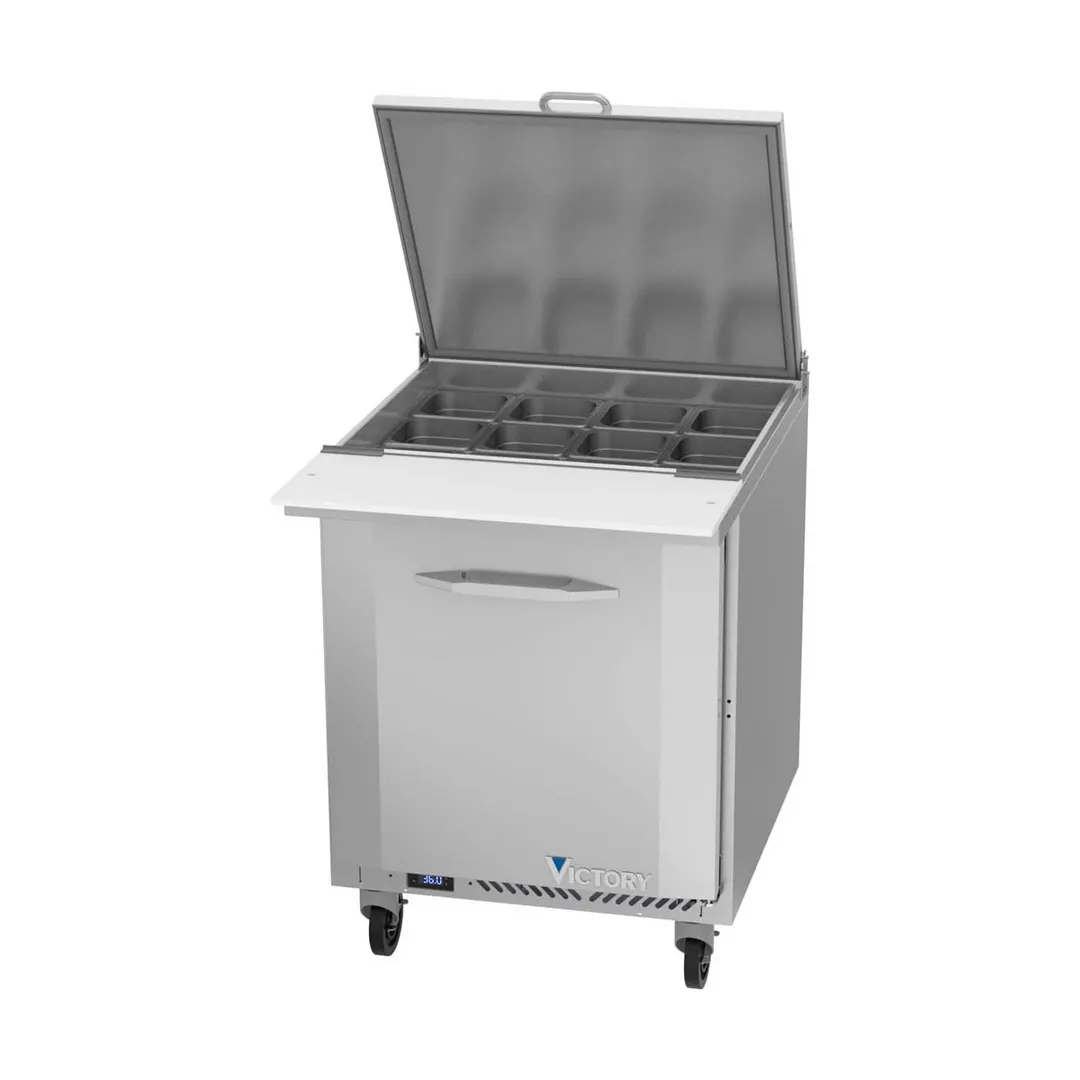 Victory VSP27HC-12B 27" Mega Top Sandwich/Salad Prep Table w/ 1 Door, 12 Pans