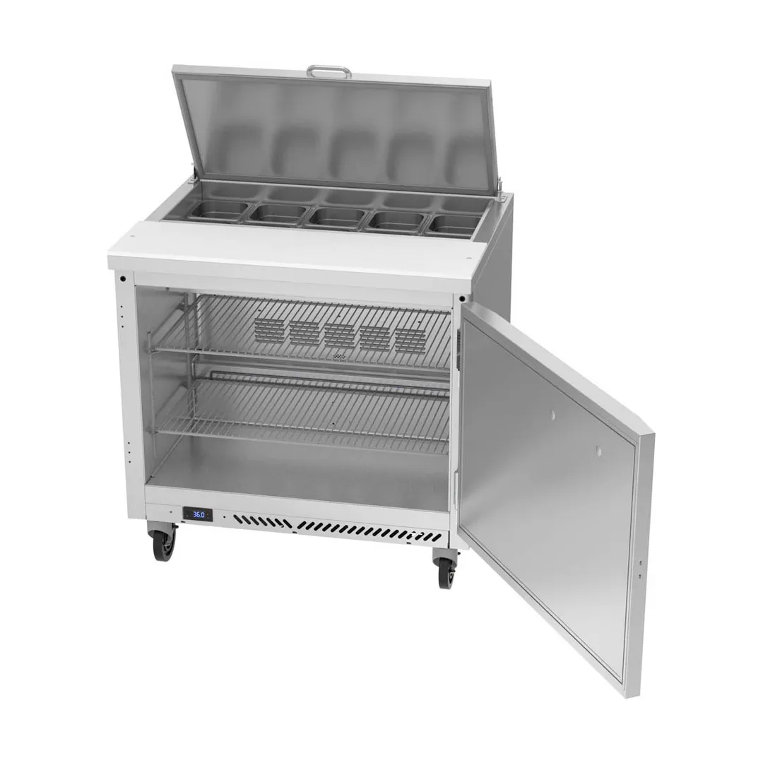 Victory VSP36HC-10 36" One Section Sandwich / Salad Prep Table w/ 1 Door, 10 Pans