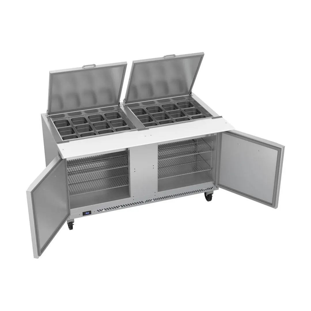 Victory VSP60HC-24B 60" Mega Top Sandwich/Salad Prep Table w/ 2 Doors, 24 Pans