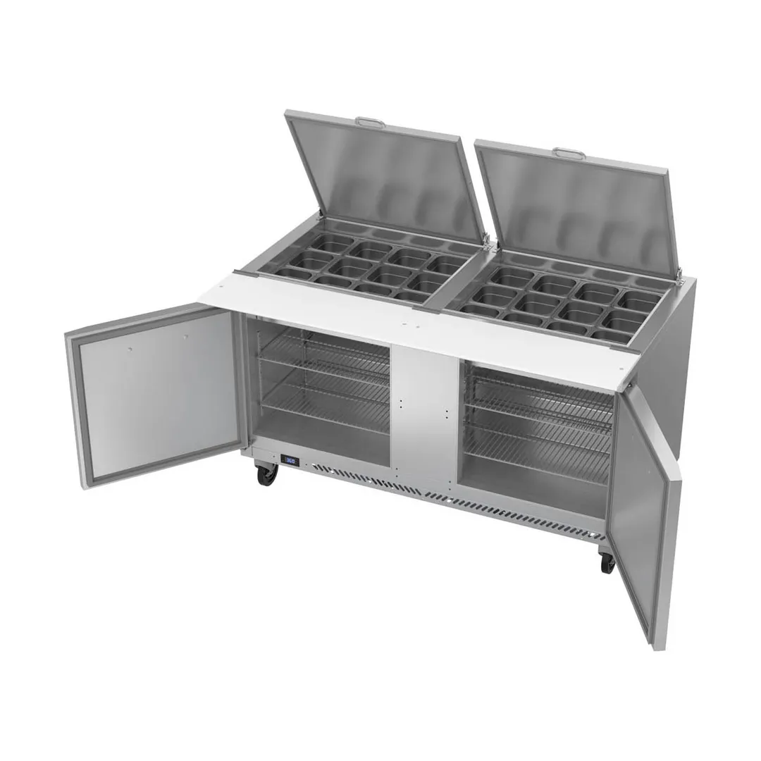 Victory VSP60HC-24B 60" Mega Top Sandwich/Salad Prep Table w/ 2 Doors, 24 Pans