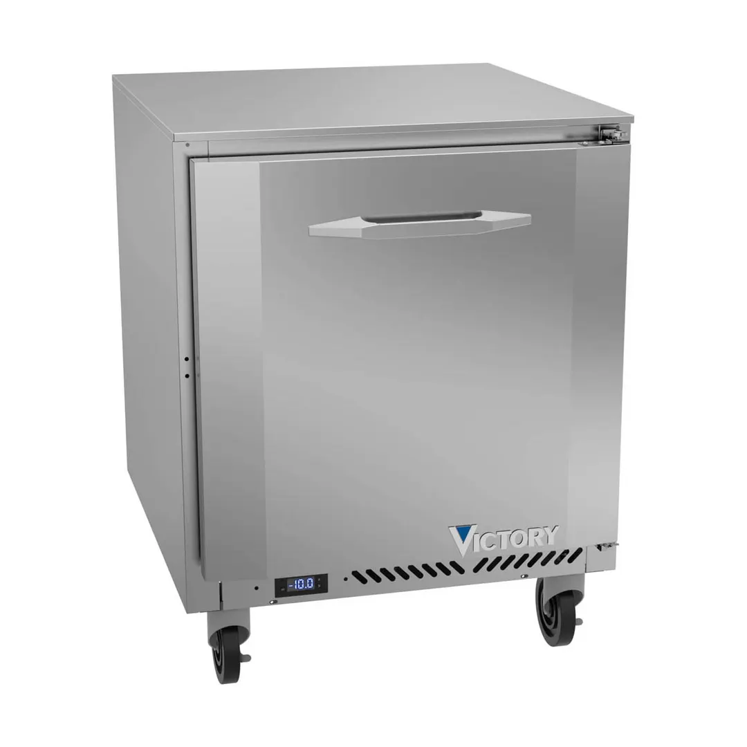 Victory VUF27HC 27" 1-Door Undercounter Freezer, Stainless Steel Exterior, 6.15 cu. ft.