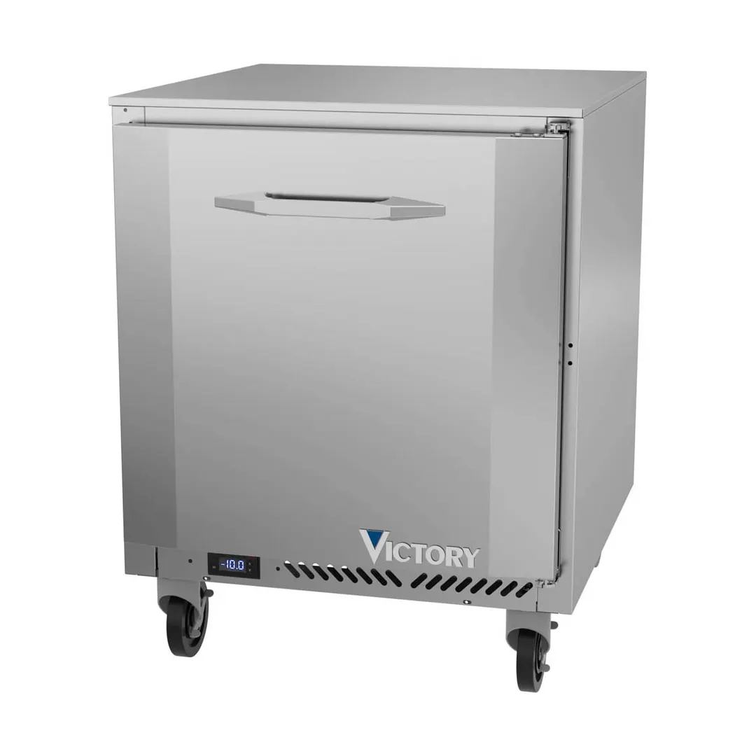 Victory VUF27HC 27" 1-Door Undercounter Freezer, Stainless Steel Exterior, 6.15 cu. ft.