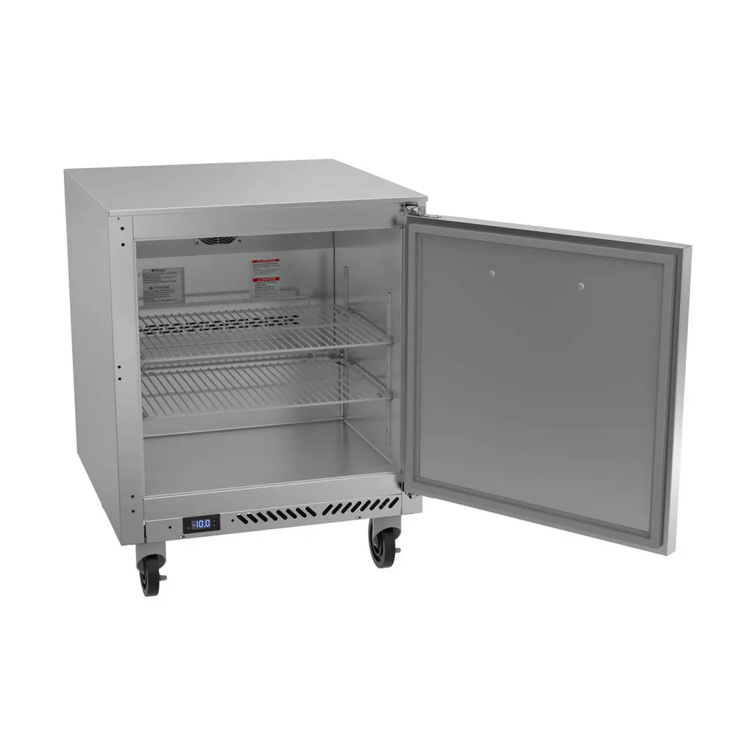 Victory VUF27HC 27" 1-Door Undercounter Freezer, Stainless Steel Exterior, 6.15 cu. ft.