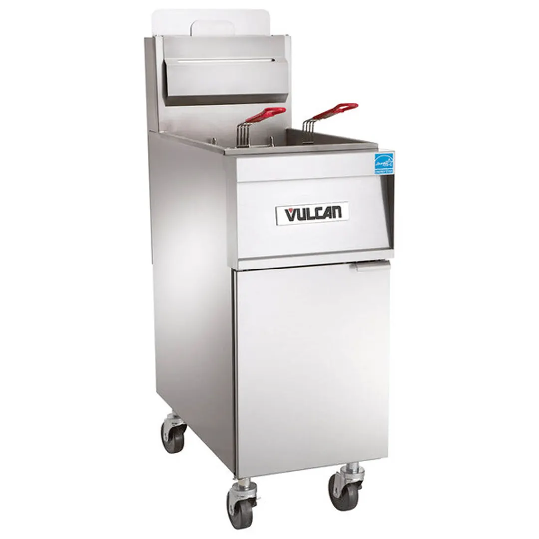 Vulcan 1TR85A 21" Floor Model Gas Deep Fryer, 90 lbs, 90.000 BTU