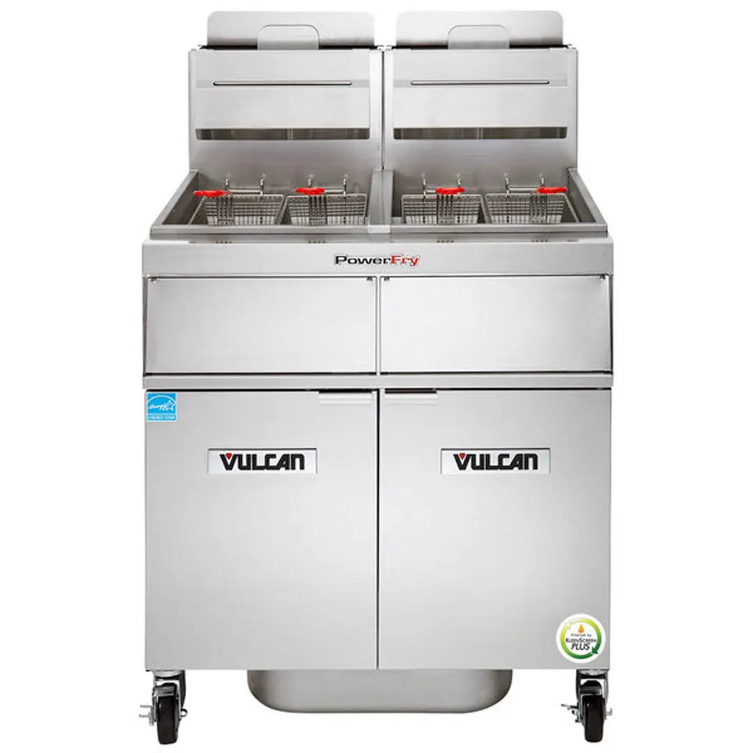 Vulcan 2VK65AF 42" Powerfry5™ Multiple Battery Gas Fryer w/ (2) 70-lb Frypots, Filtration System