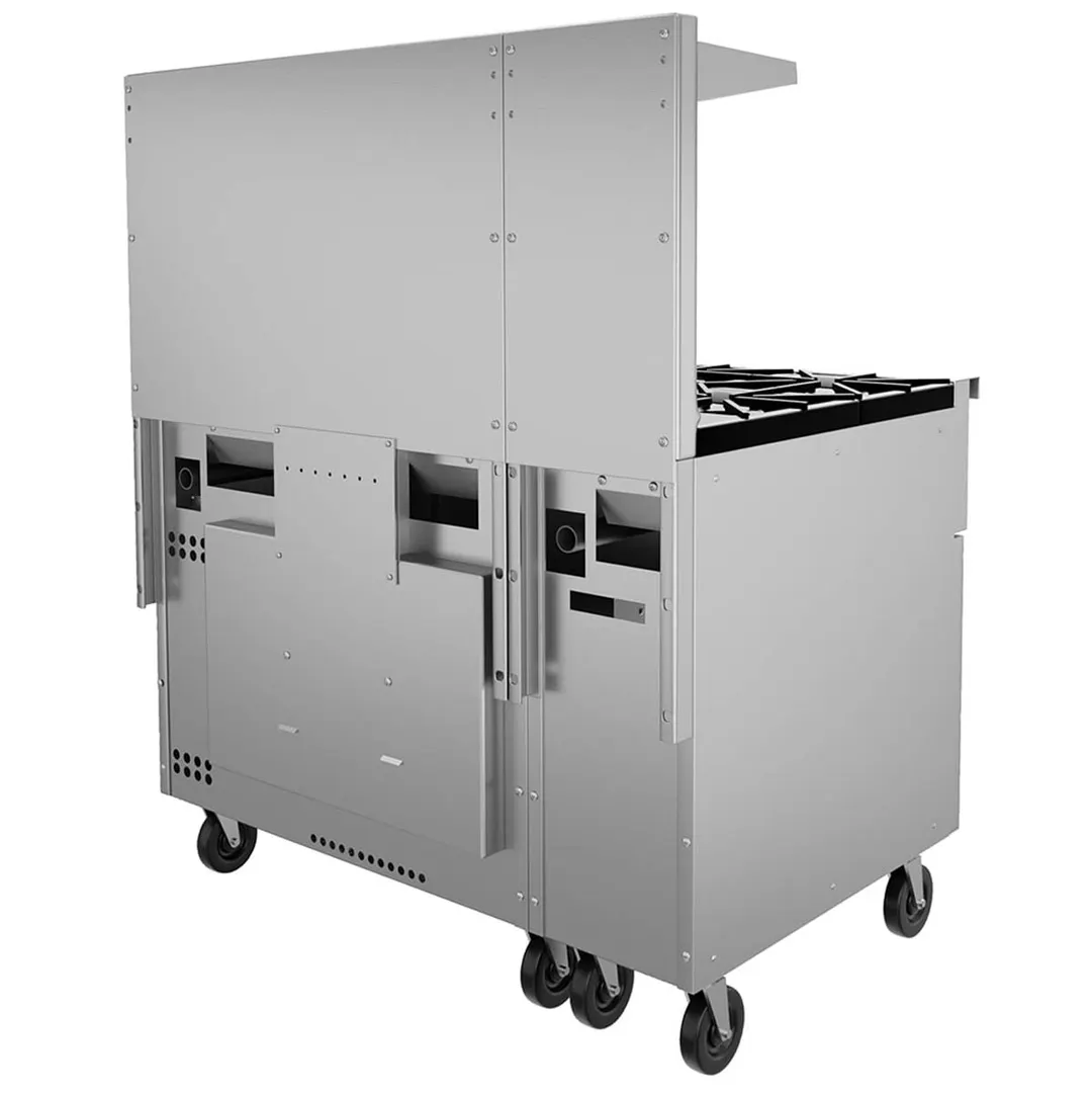 Vulcan 48C-8B 48" Gas Restaurant Range w/ (8) Open Burners, (1) Convection Oven, (1) Cabinet Base, 275.000 BTU