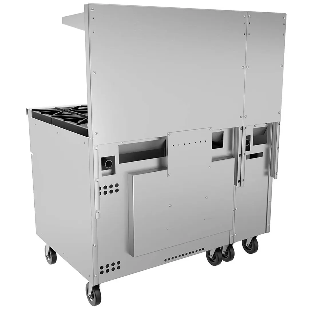 Vulcan 48C-8B 48" Gas Restaurant Range w/ (8) Open Burners, (1) Convection Oven, (1) Cabinet Base, 275.000 BTU