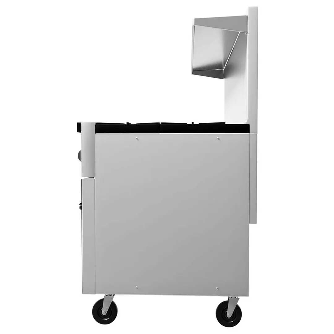 Vulcan 60SC-10B 60" Gas Restaurant Range w/ (10) Open Burners, (1) Standard Oven, (1) Convection Oven, 358.000 BTU