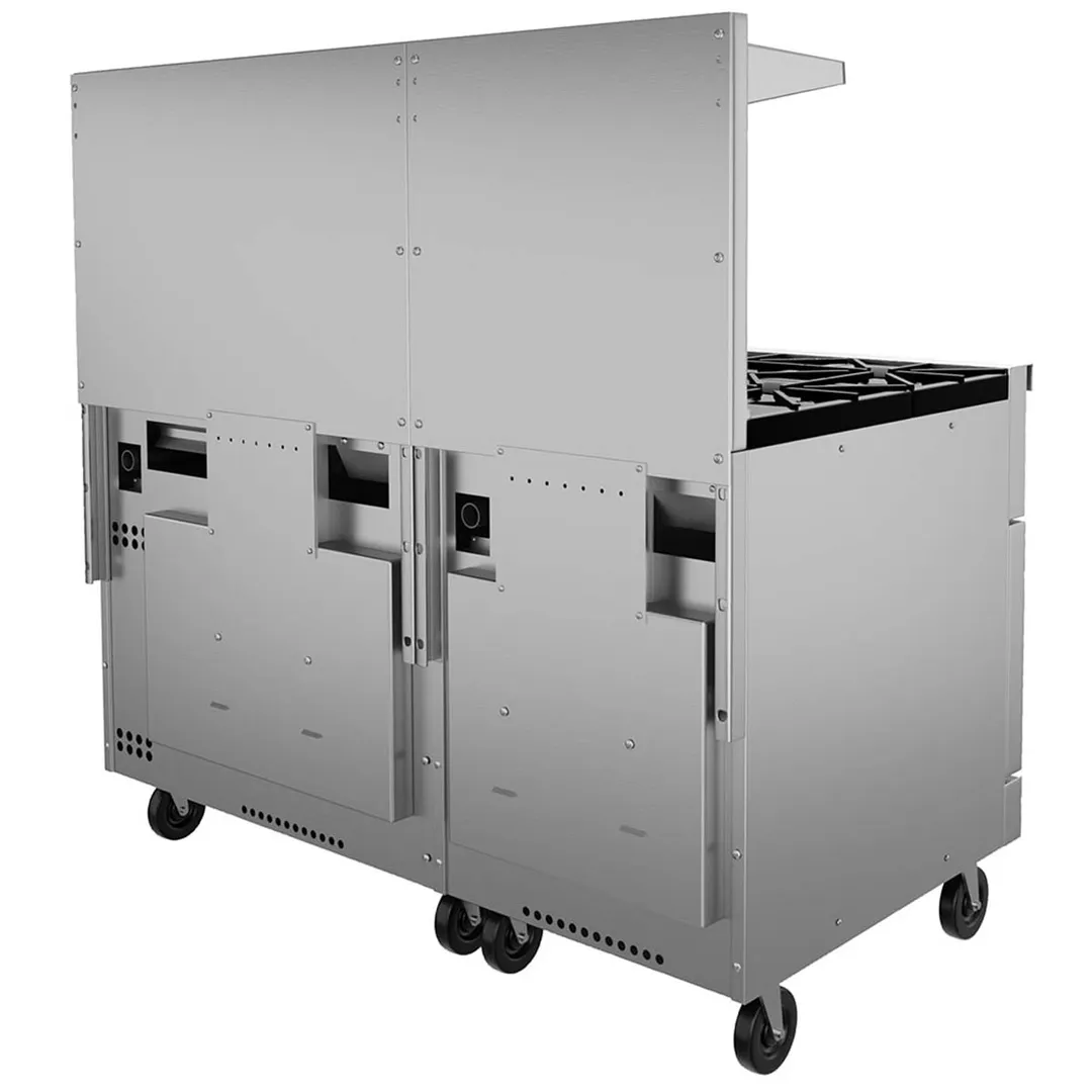 Vulcan 60SS-6B24G 60" Gas Restaurant Range w/ (6) Open Burners, 24" Griddle Right, (2) Standard Ovens, 278.000 BTU