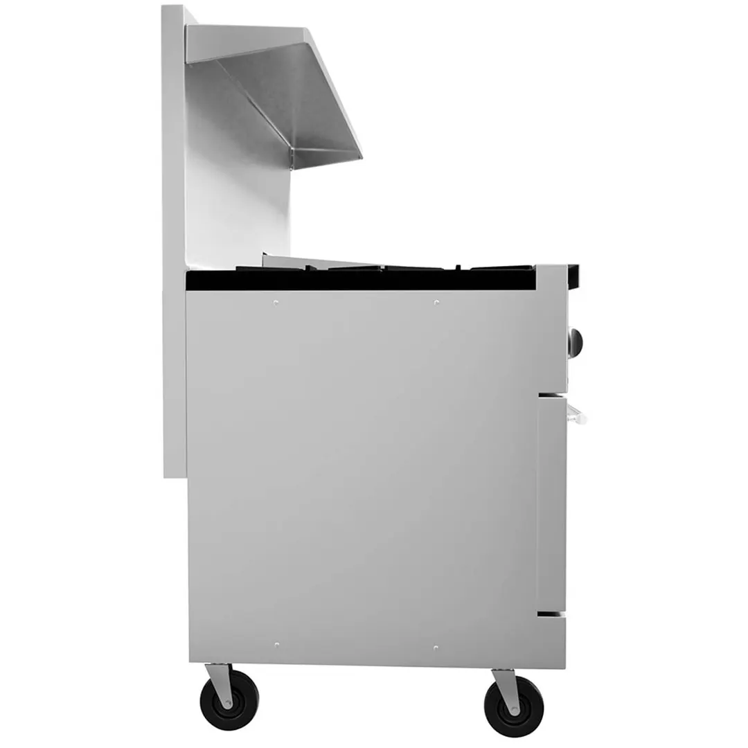 Vulcan 60SS-6B24GT 60" Gas Restaurant Range w/ (6) Open Burners, 24" Griddle Right w/ Thermostatic Controls, (2) Standard Ovens, 278.000 BTU