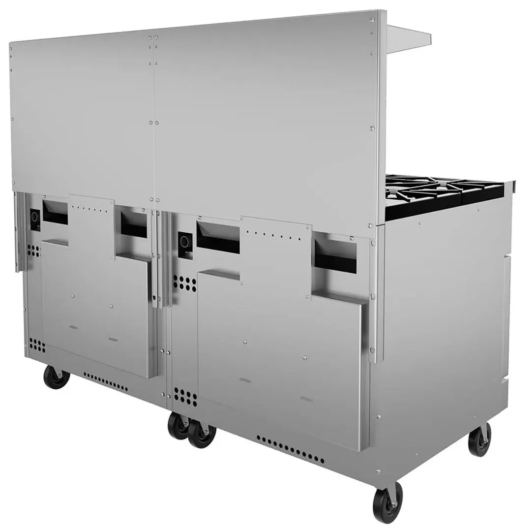 Vulcan 72SC-12B 72" Gas Restaurant Range w/ (12) Open Burners, (1) Standard Oven, (1) Convection Oven, 430.000 BTU