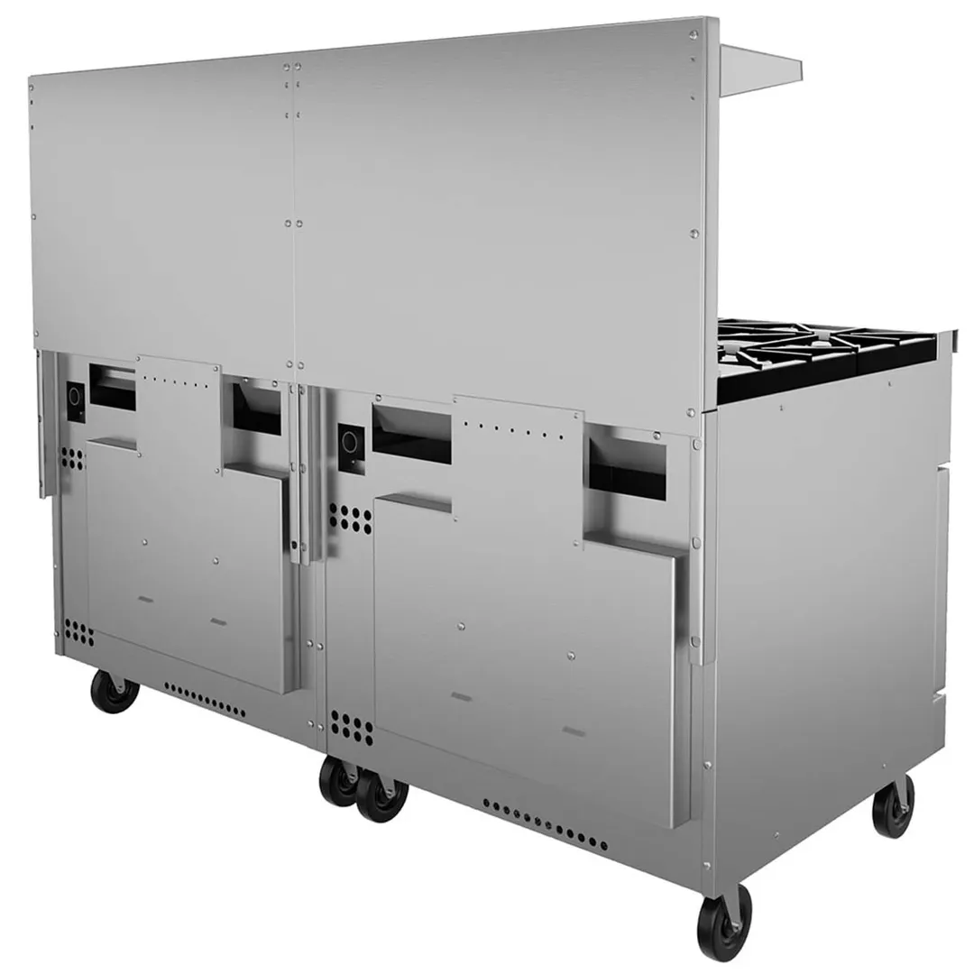 Vulcan 72SS-6B36G 72" Gas Restaurant Range w/ (6) Open Burners, 36" Griddle Right, (2) Standard Ovens, 310.000 BTU