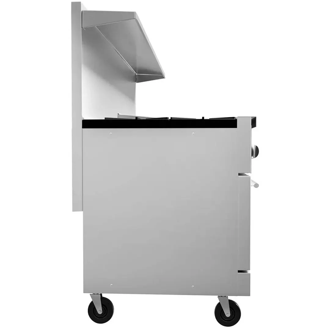 Vulcan 72SS-6B36GT 72" Gas Restaurant Range w/ (6) Open Burners, 36" Griddle Right w/ Thermostatic, (2) Standard Ovens, 310.000 BTU
