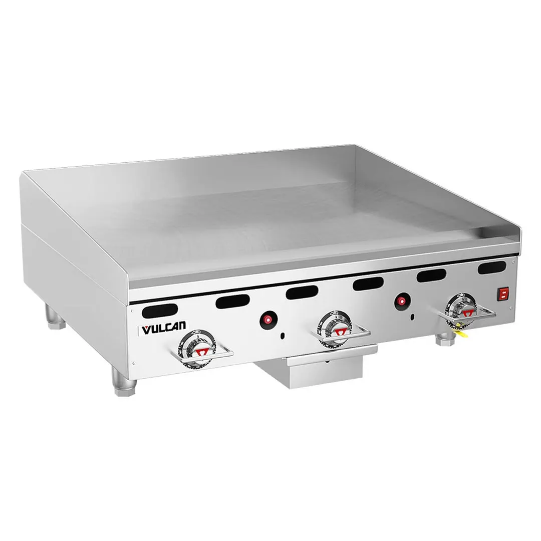 Vulcan 936RX 36" Countertop Gas Griddle, Snap-Action Thermostat, 24" Deep, 81.000 BTU