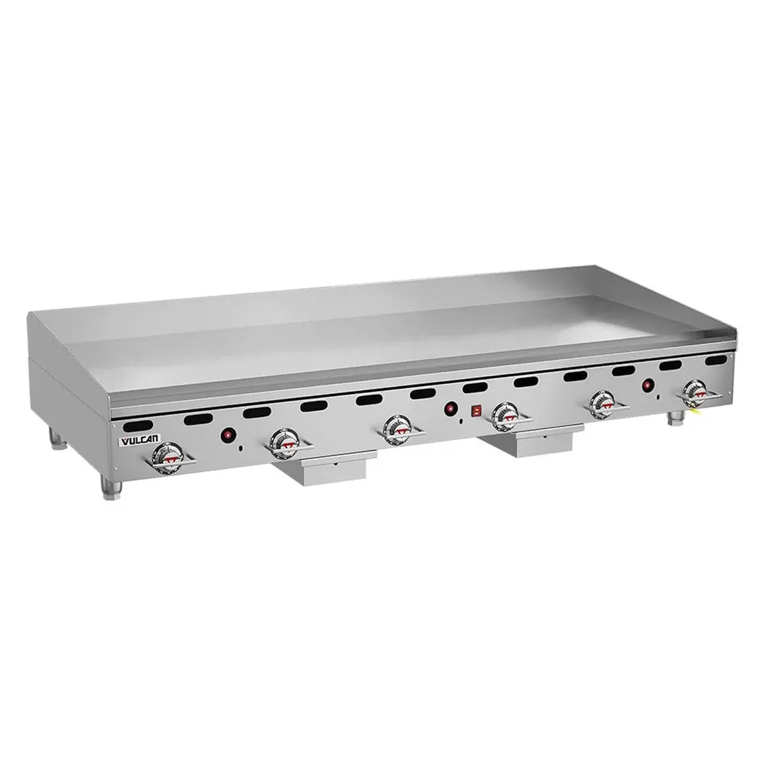 Vulcan 972RX-30 72" Countertop Gas Griddle, Snap-Action Thermostat, 30" Deep, 162.000 BTU