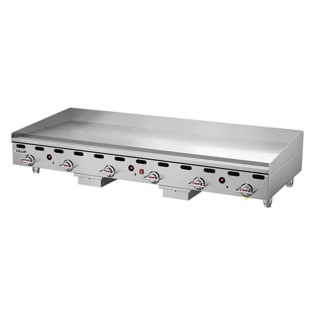 Vulcan 972RX 72" Countertop Gas Griddle, Snap-Action Thermostat, 24" Deep, 162.000 BTU