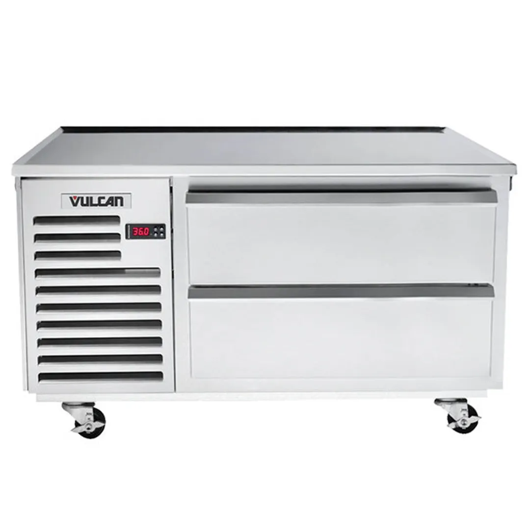 Vulcan ARS48 48" 2 Drawers Refrigerated Chef Base w/ Marine Edge Top, Self-Contained