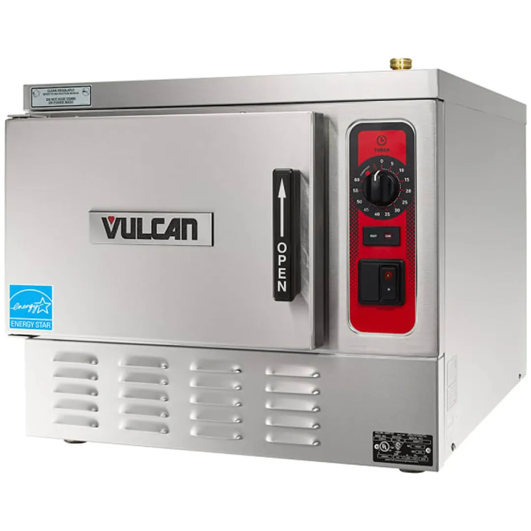 Vulcan C24EA3-LWE 3 Pan Countertop Electric Convection Steamer w/ Low Water Energy Control