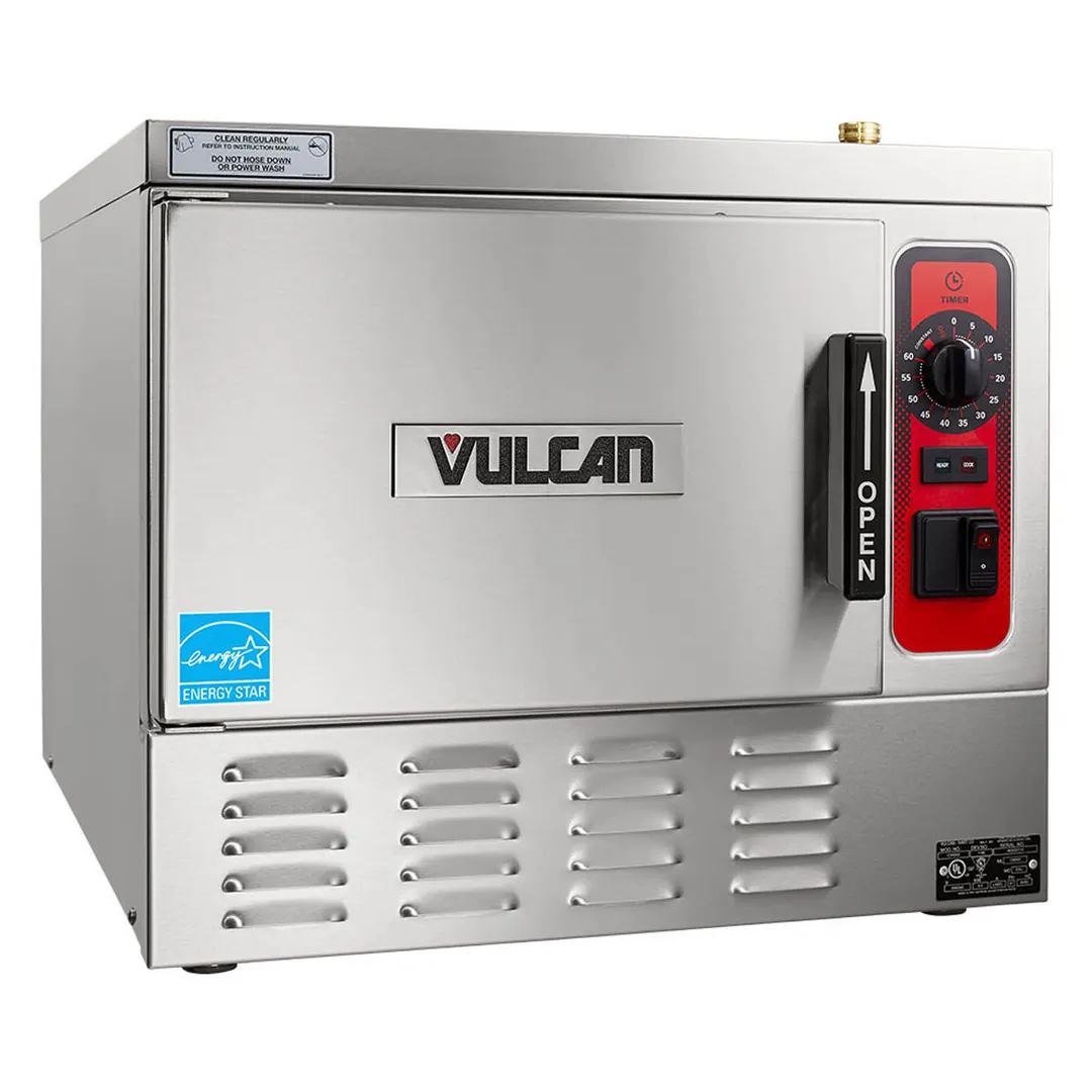 Vulcan C24EA3 PLUS 3 Pan Countertop Electric Convection Steamer w/ Basic Control, 8.5 kW