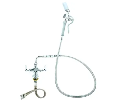 Vulcan DBFCTTS WSHDWN Double Pantry Deck Mount Faucet ,Wash Down Hose-with Backflow Preventer