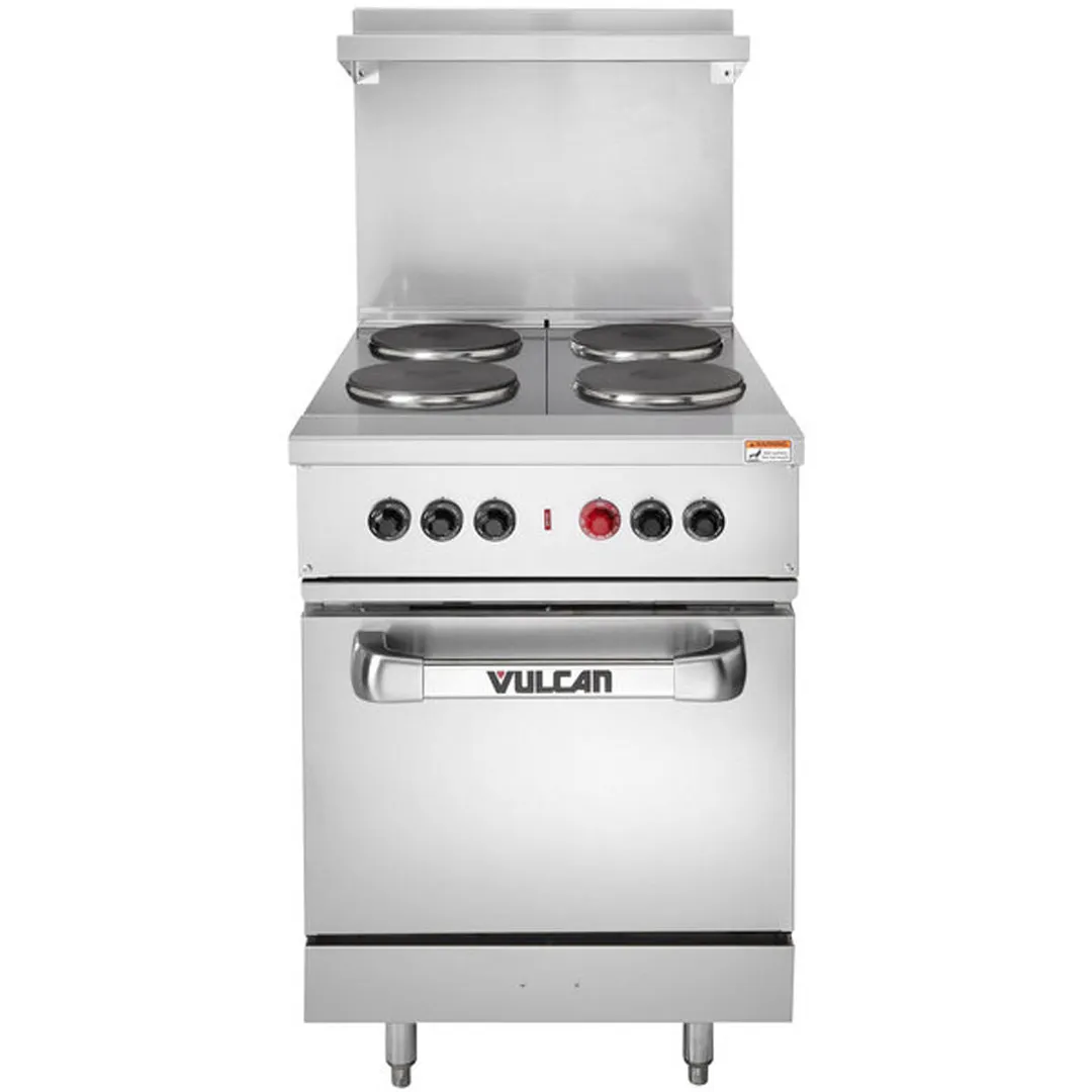 Vulcan EV24S-4FP208 Restaurant Range, Electric, 24", (4) 2.0 Kw French Hotplates