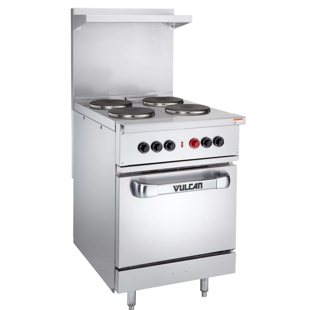 Vulcan EV24S-4FP208 Restaurant Range, Electric, 24", (4) 2.0 Kw French Hotplates