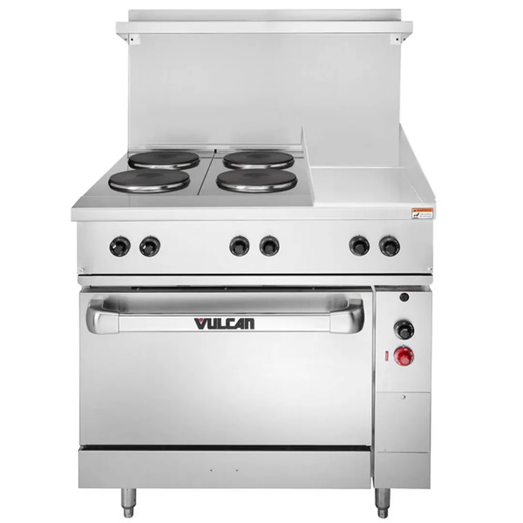Vulcan EV36S-4FP12G480 Restaurant Range, Electric, 36"