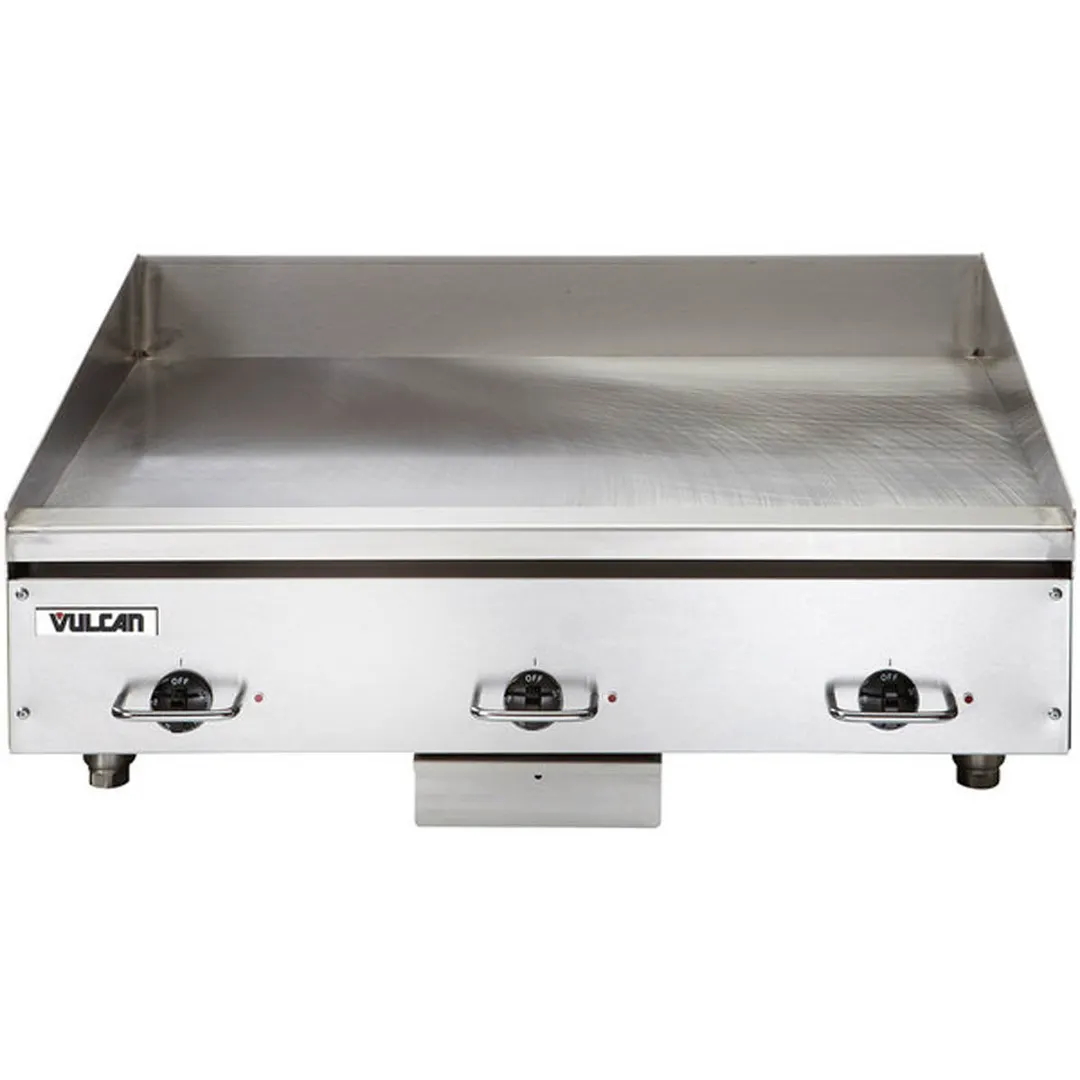 Vulcan HEG36E 36" Countertop Electric Griddle with 36" x 24" Surface, 1/2" Steel Plate, Thermostatic Controls