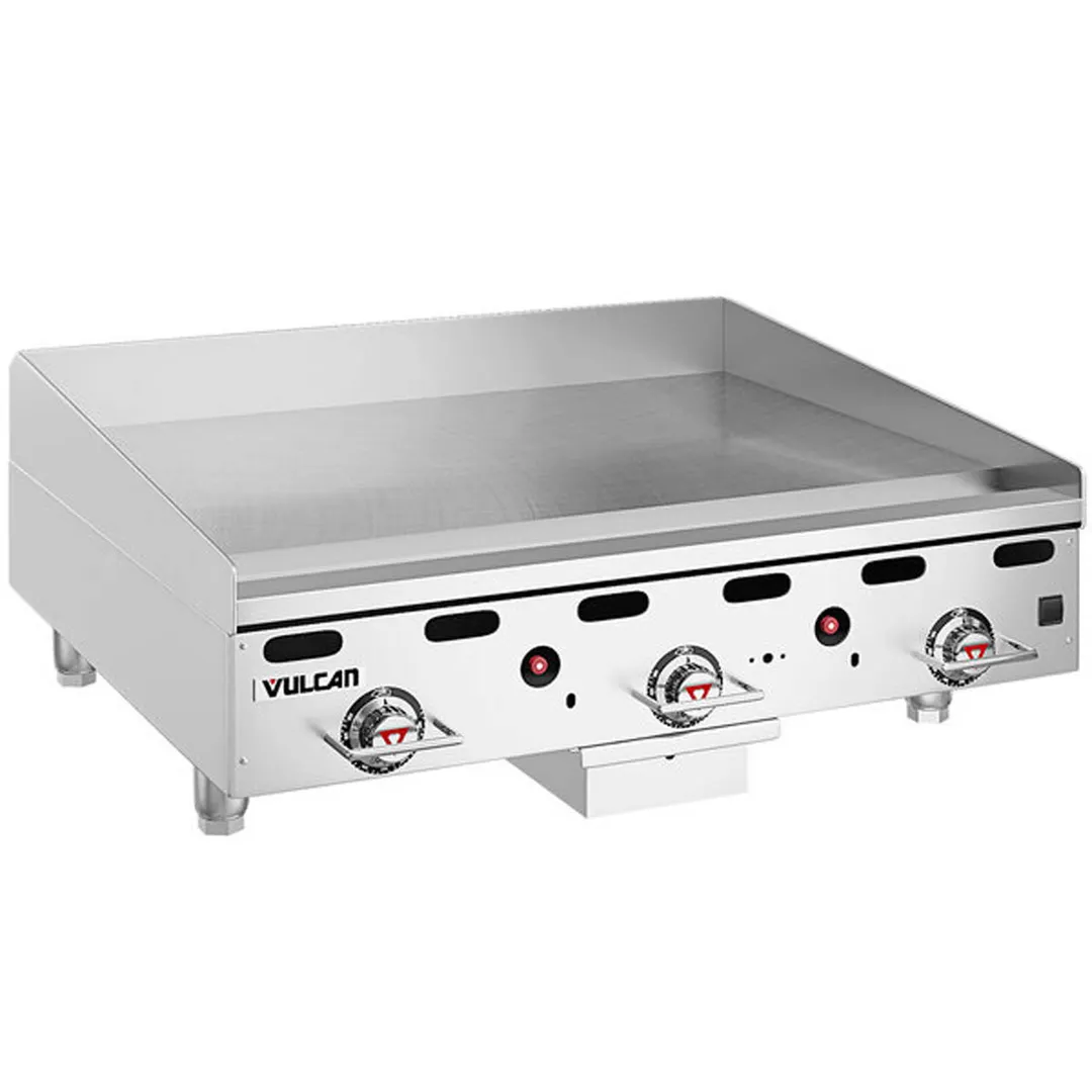 Vulcan MSA36-30 36" Countertop Gas Griddle, Snap-Action Thermostat, 30" Deep, 81.000 BTU
