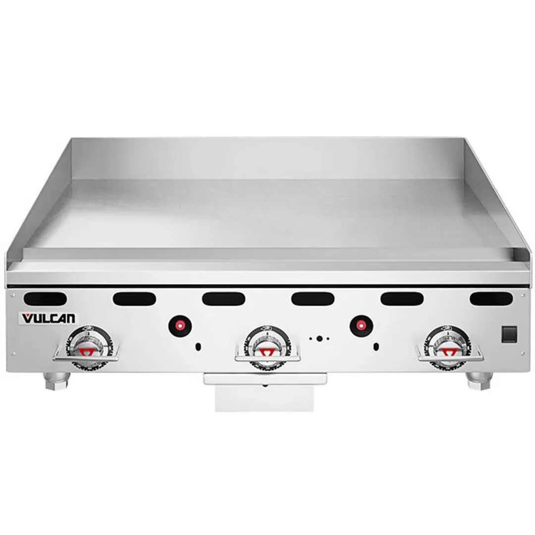 Vulcan MSA36-30 36" Countertop Gas Griddle, Snap-Action Thermostat, 30" Deep, 81.000 BTU