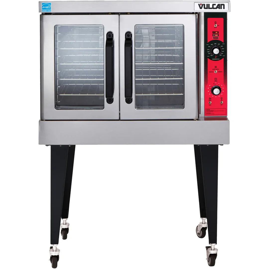Vulcan SG4 Full Size Gas Convection Oven with Single Deck, Solid State Controls, 60.000 BTU
