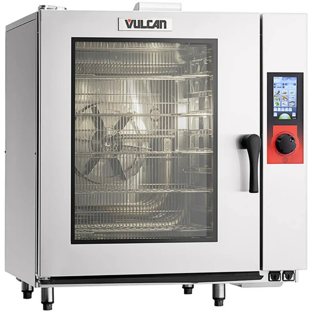 Vulcan TCM-101G-NAT/LP Half Size 10 Pan Gas Combi Oven w/ Touch Control, Boilerless, 93.000 BTU