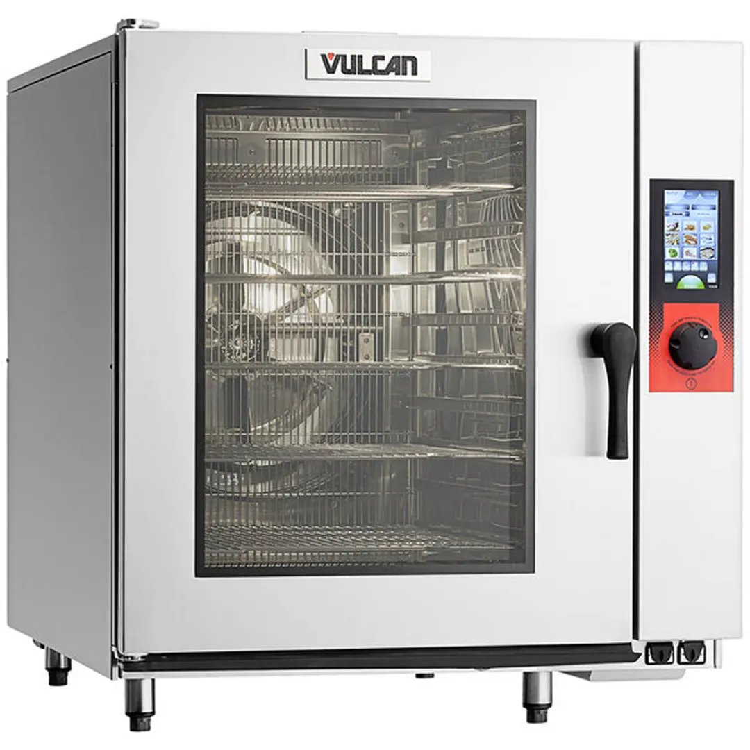 Vulcan TCM-102E-240 Full Size 10 Pan Electric Boilerless Combi Oven w/ Touch & Knob Control, 240V