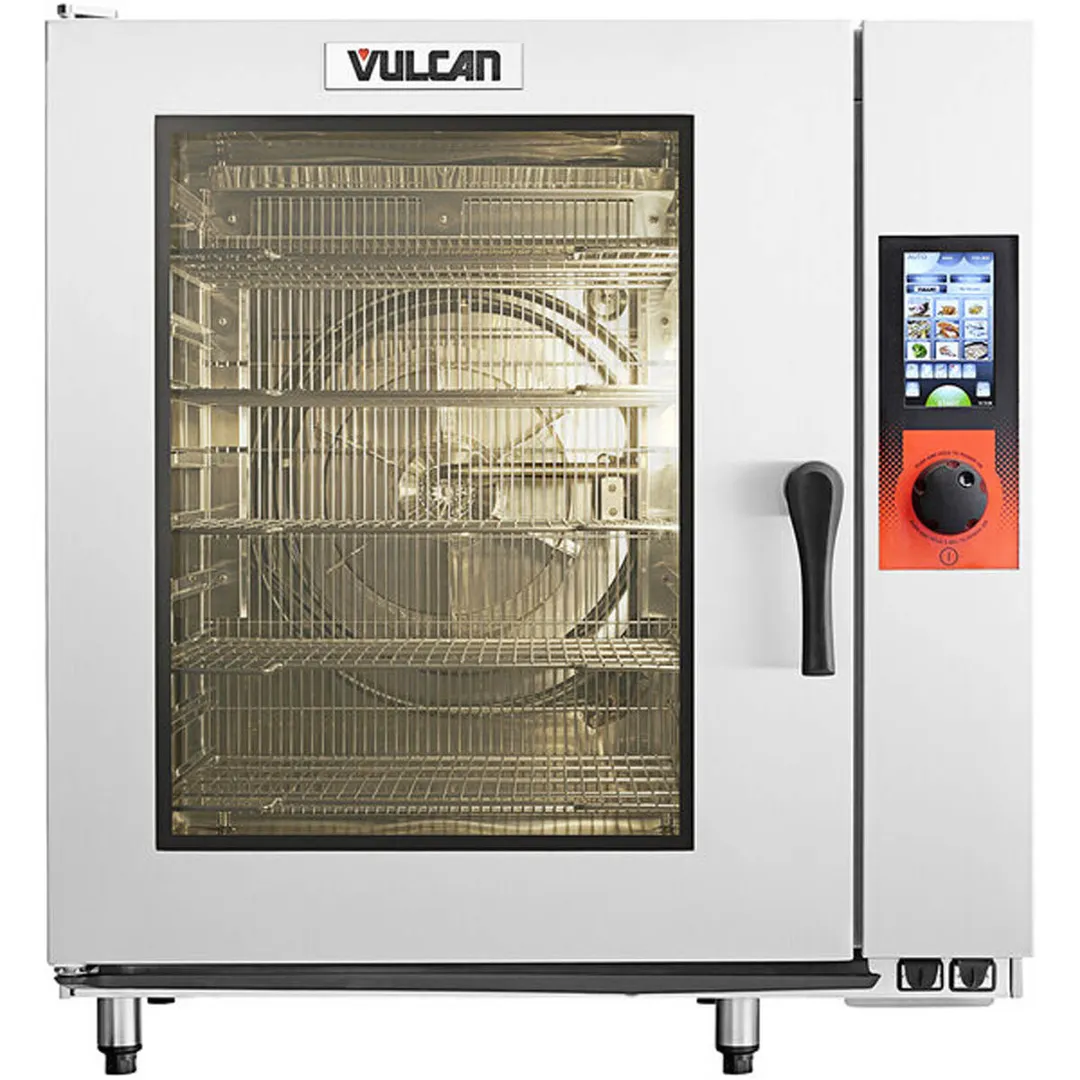 Vulcan TCM-102E-240 Full Size 10 Pan Electric Boilerless Combi Oven w/ Touch & Knob Control, 240V