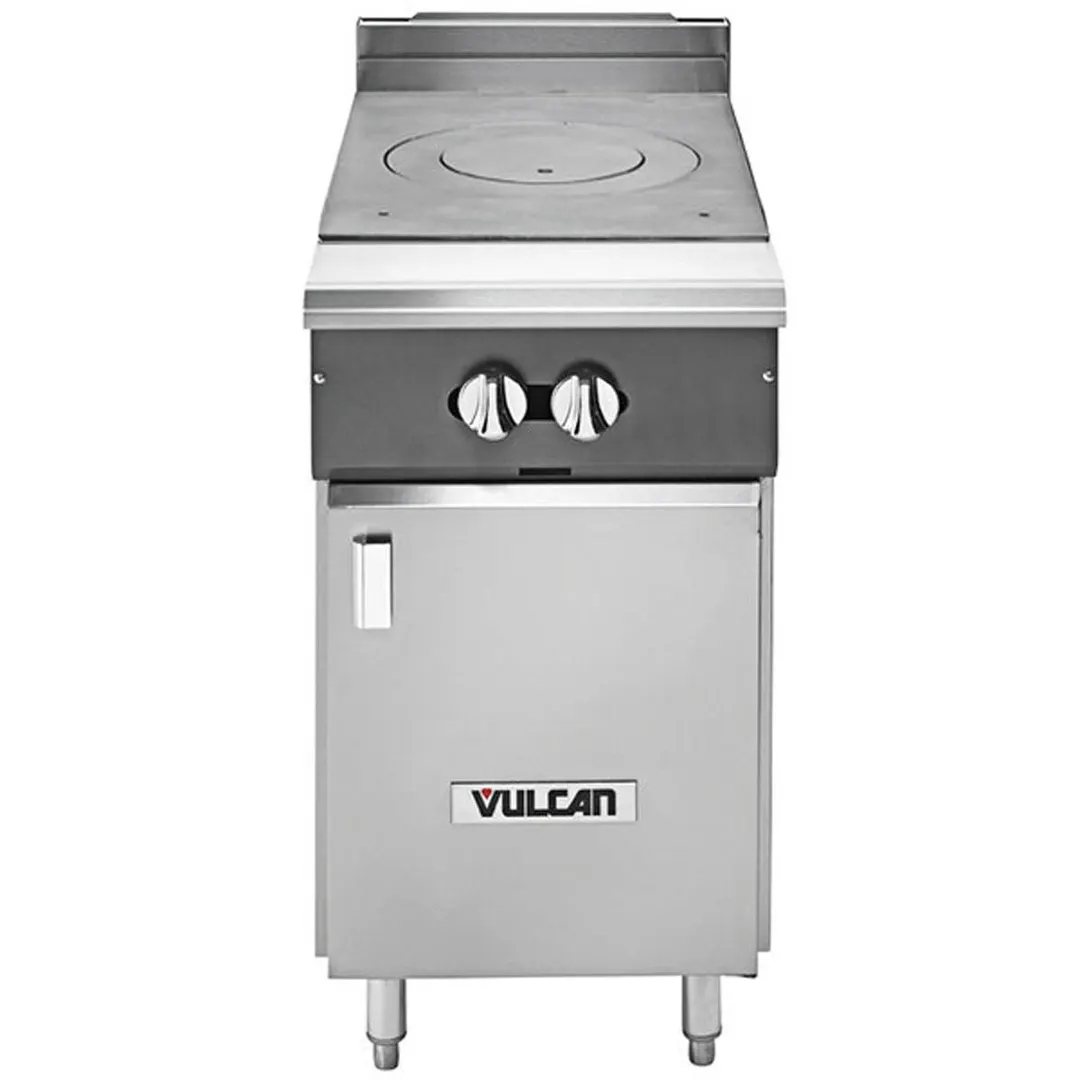 Vulcan V1FT18B 18" Gas Heavy Duty Range w/ (1) French Top, Cabinet Base, 25.000 BTU