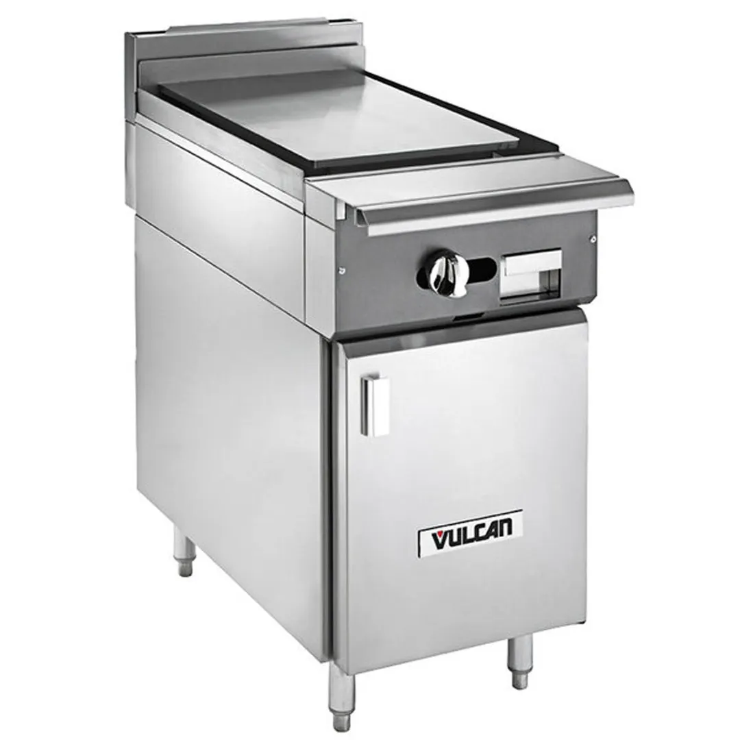 Vulcan V1P18B 18" Gas Heavy Duty Range w/ 18" Full Plancha Top, (1) Cabinet Base, 17.500 BTU