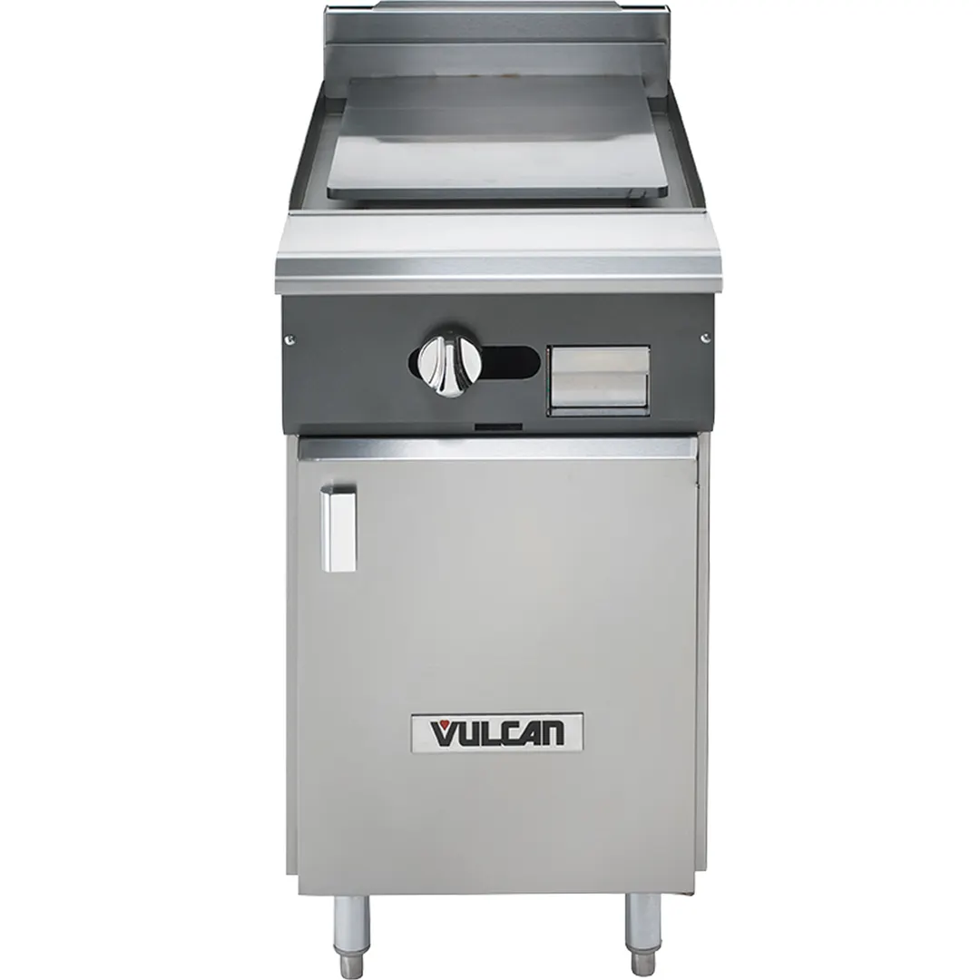 Vulcan V1P18B 18" Gas Heavy Duty Range w/ 18" Full Plancha Top, (1) Cabinet Base, 17.500 BTU