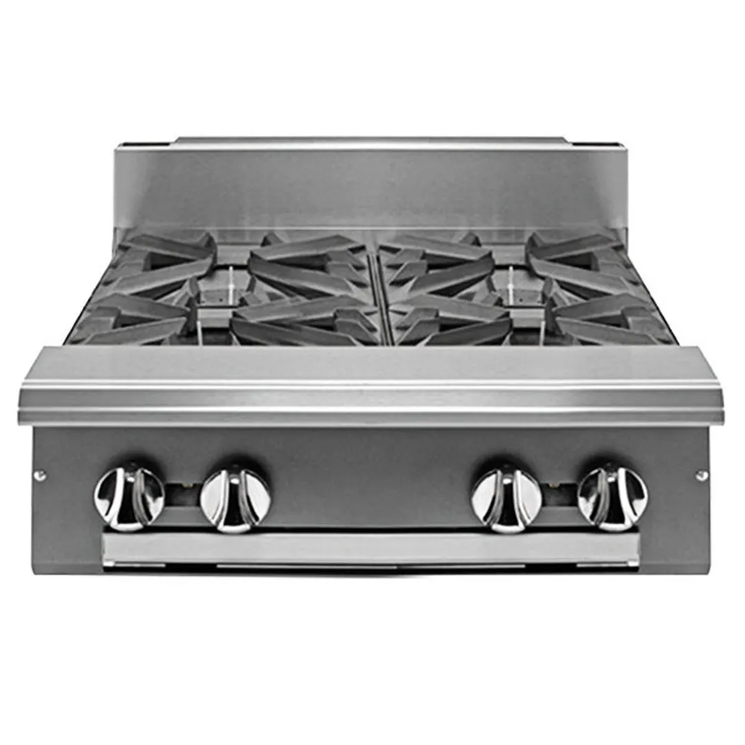 Vulcan V4B24 24" Gas Heavy Duty Range w/ (4) Open Burners, Modular Base, 140.000 BTU