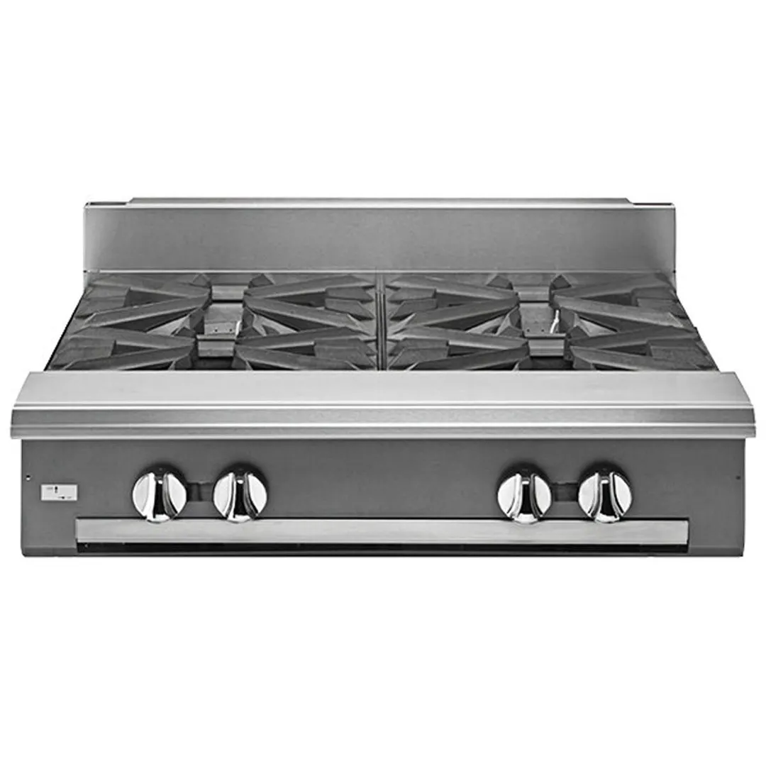 Vulcan V4B36 36" Gas Heavy Duty Range w/ (4) Open Burners, Modular Base, 140.000 BTU
