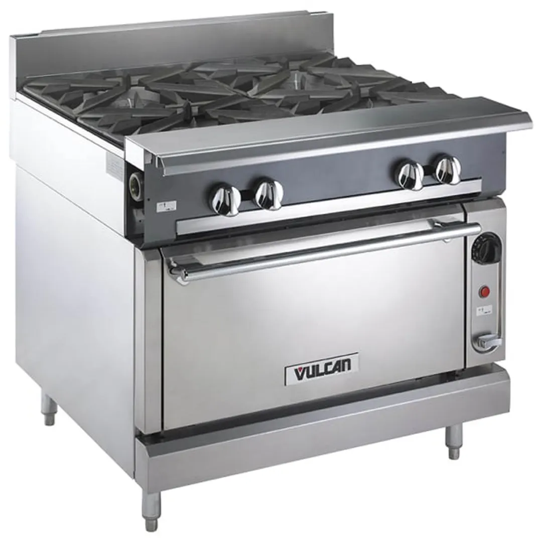 Vulcan V4B36S 36" Gas Heavy Duty Range w/ (4) Open Burners, (1) Standard Oven, 190.000 BTU