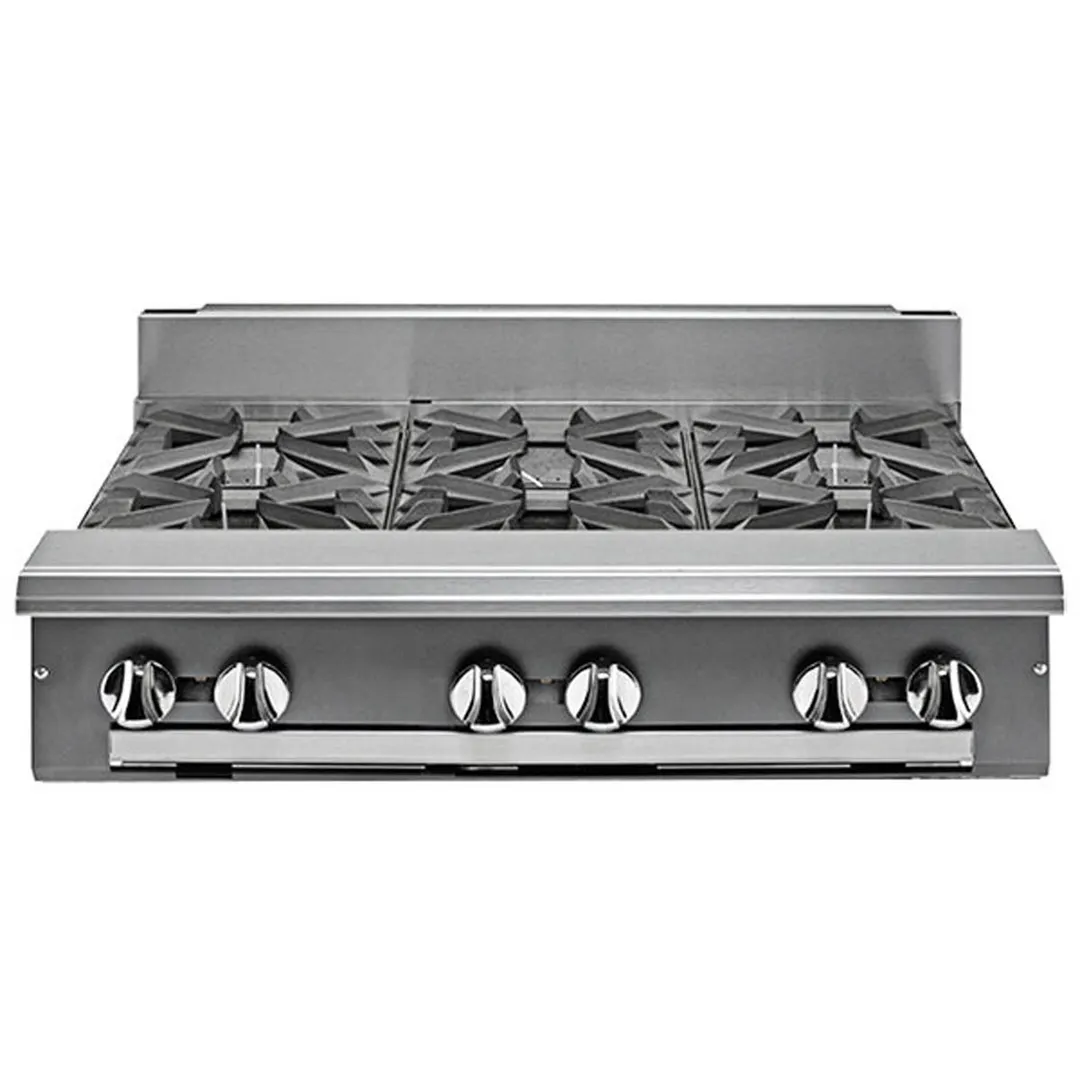 Vulcan V6B36 36" Gas Heavy Duty Range w/ (6) Open Burners, Modular Base, 210.000 BTU