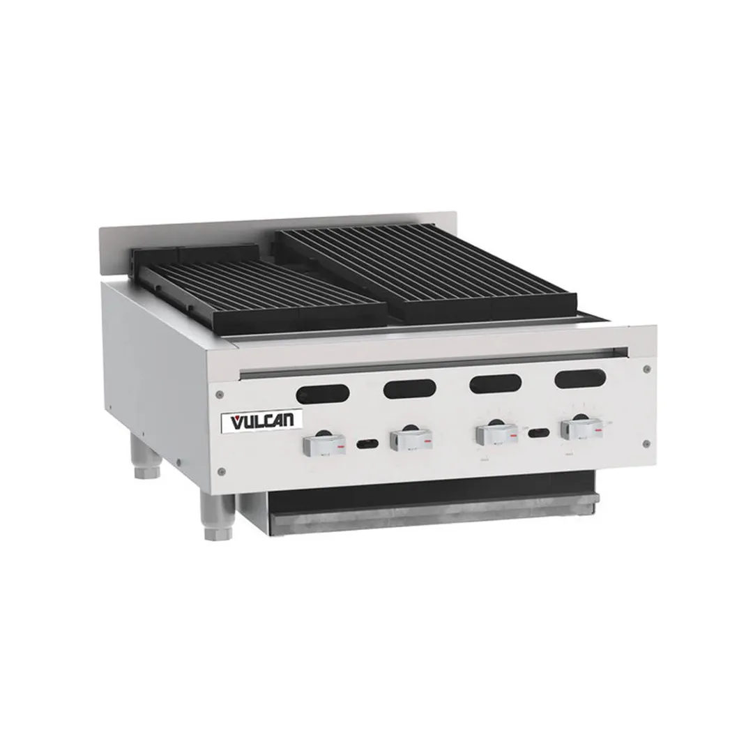 Vulcan VACB25 25" Countertop Heavy Duty Gas Radiant Charbroiler w/ (4) Burners, 68.000 BTU