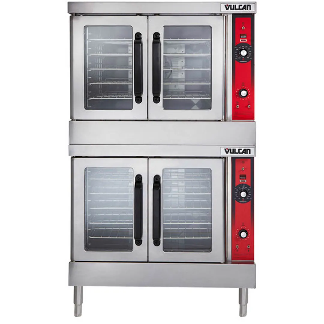 Vulcan VC66GC Full Size Gas Convection Oven with Double Deck, Bakery Depth, 100.000 BTU