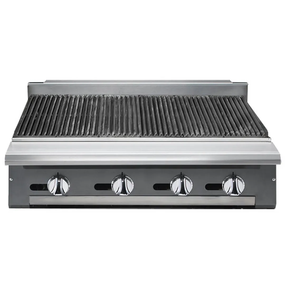 Vulcan VCBB48 48" Gas Heavy Duty Range w/ 48" Full Charbroiler, Modular Base, 130.000 BTU